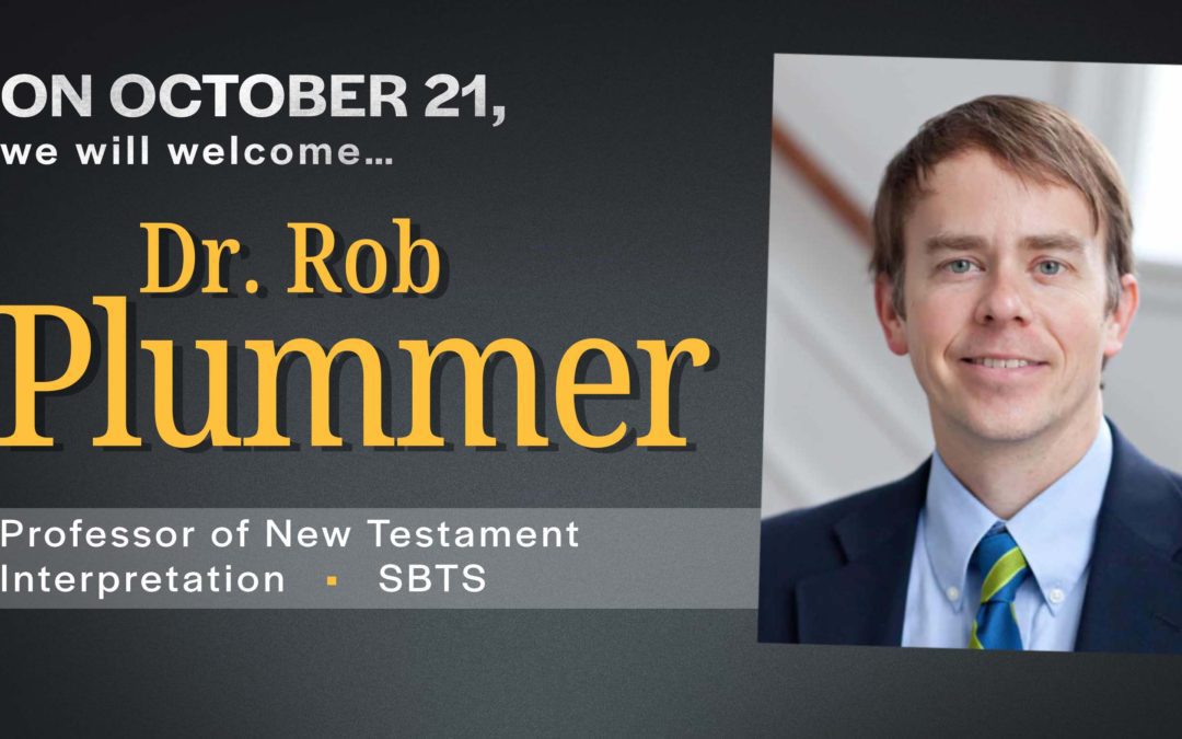Guest Speaker: Dr. Robert Plummer