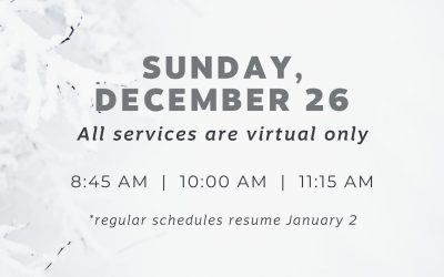 December 26 | All Services Virtual