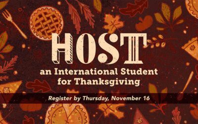 Host International Students for Thanksgiving